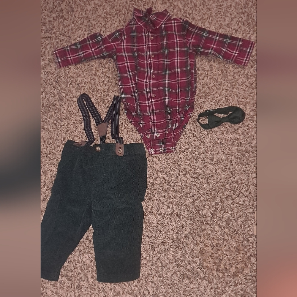 Button Up Shirt & Suspenders Pants